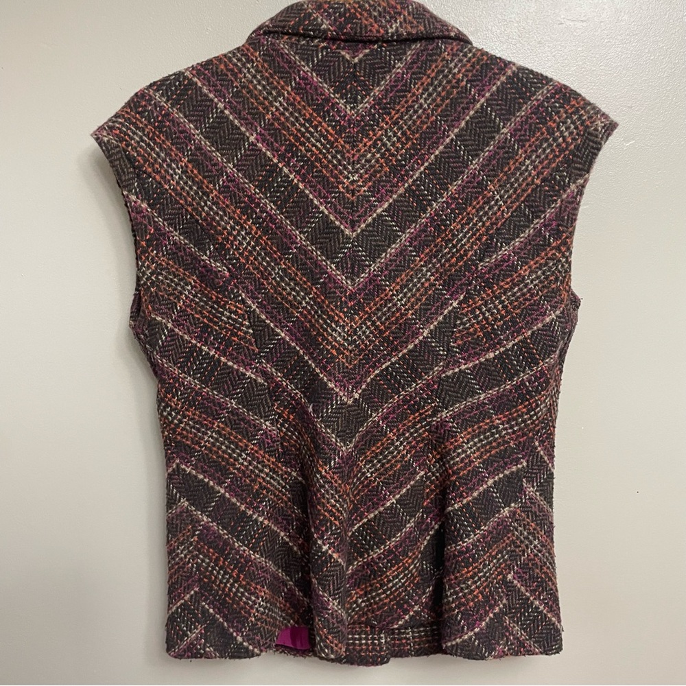 CAbi Plaid Vest with Button Detail - Picture 5 of 9
